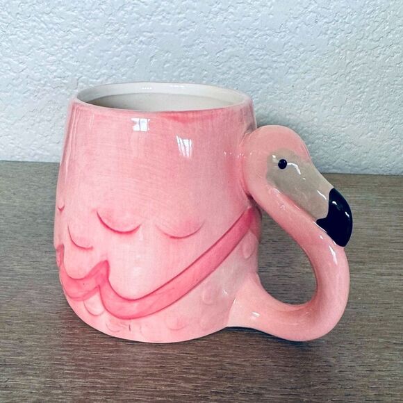 Flamingo The Critter Collection Sheffield Home Coffee Mug Cup Planter - Picture 1 of 5